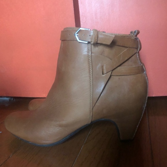 ❤️Sam Edelman Maddox Camel Leather Upper Ankle Booties 8.5 - Picture 2 of 12